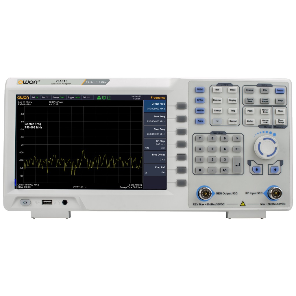 Фото Анализатор спектра со следящим генератором OWON XSA815-TG