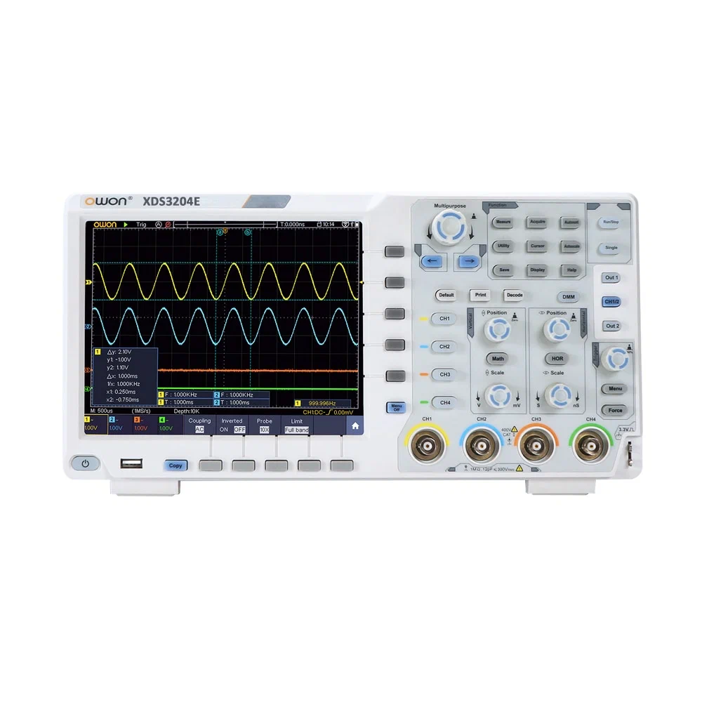 Фото Четырехканальный осциллограф OWON XDS3204E (4 канала, 200 МГц)